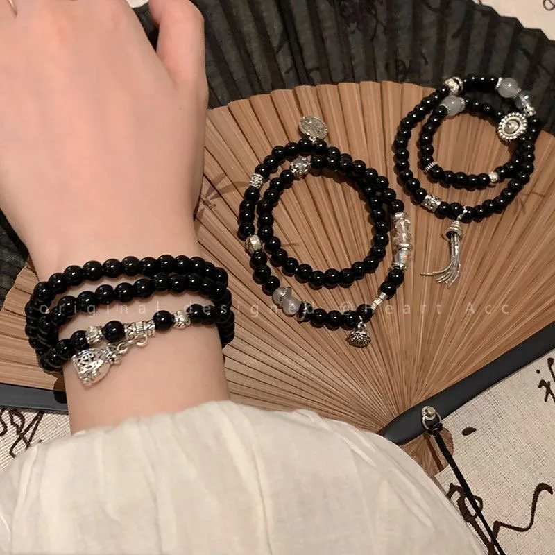 

Beaded bracelet women's national style retro 2025 new bracelet autumn personalized versatile jewelry