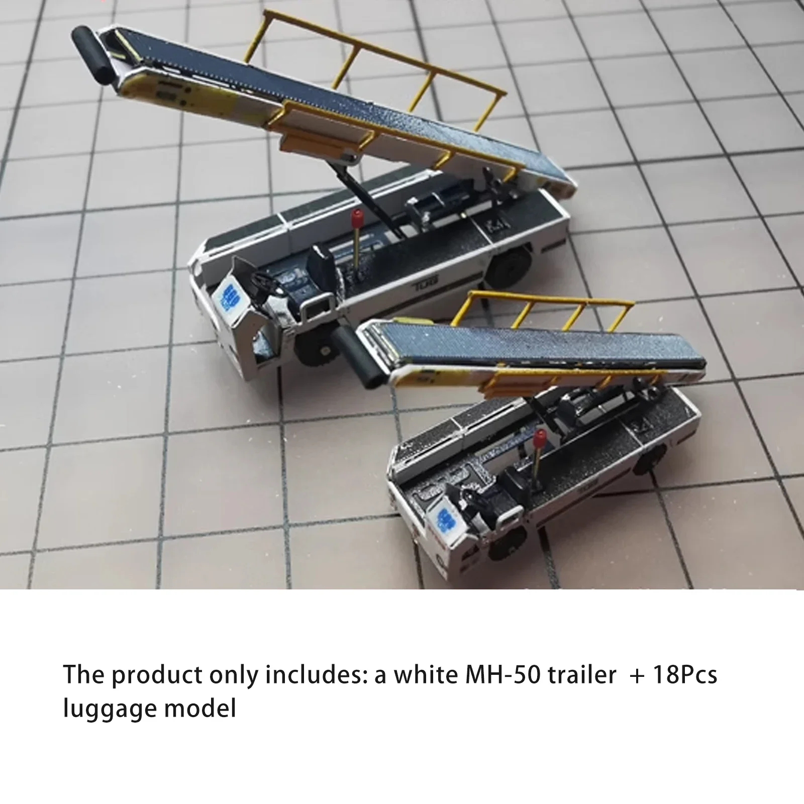 New 1:200 Airport Ground Handling MH-50 Trailer High Quality Luggage Transport System Car Model