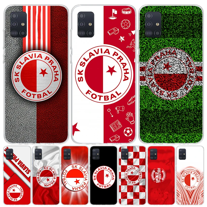 Sk Slavia Praha Czech Republic Phone Case For Samsung Galaxy A51 A41 A31 A21S A11 A01 A71 A50 A40 A30S A20E A10S A70 A6 A7 A8 A9