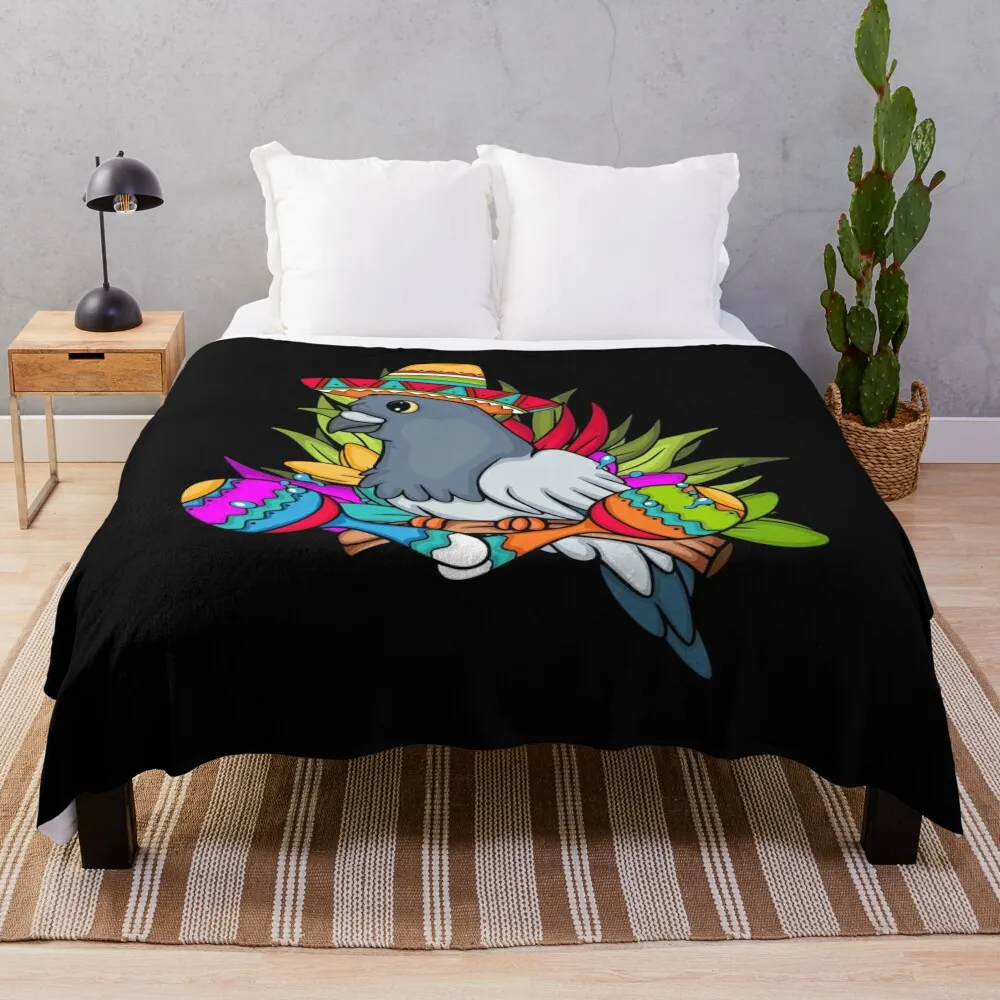 Mecican Pigeon Sombrero Macara Cinco De Mayo Throw Blanket Blankets For Bed Winter beds Blankets