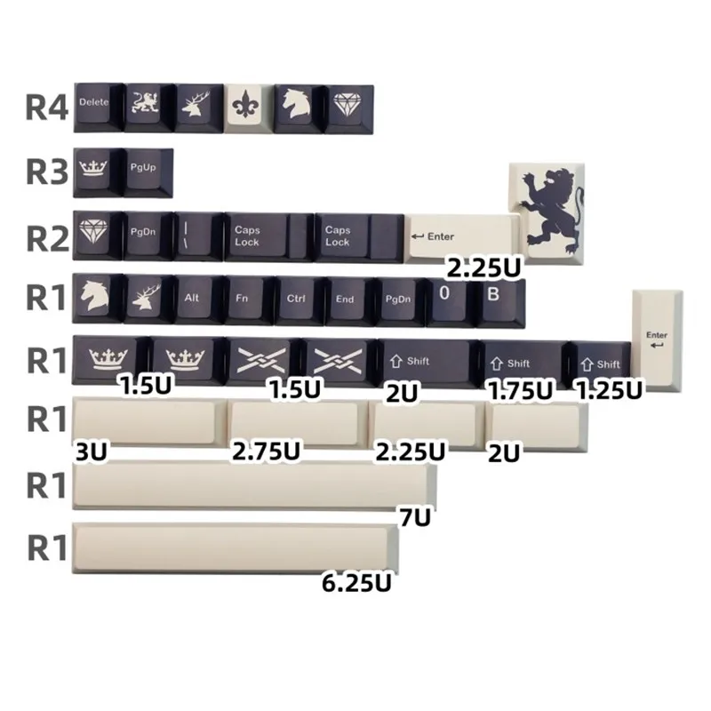 GMK Regal Keycap PBT Material Cherry Profile Dye Sublimation Process 140 Keys For MX Switch Mechanical Keyboard