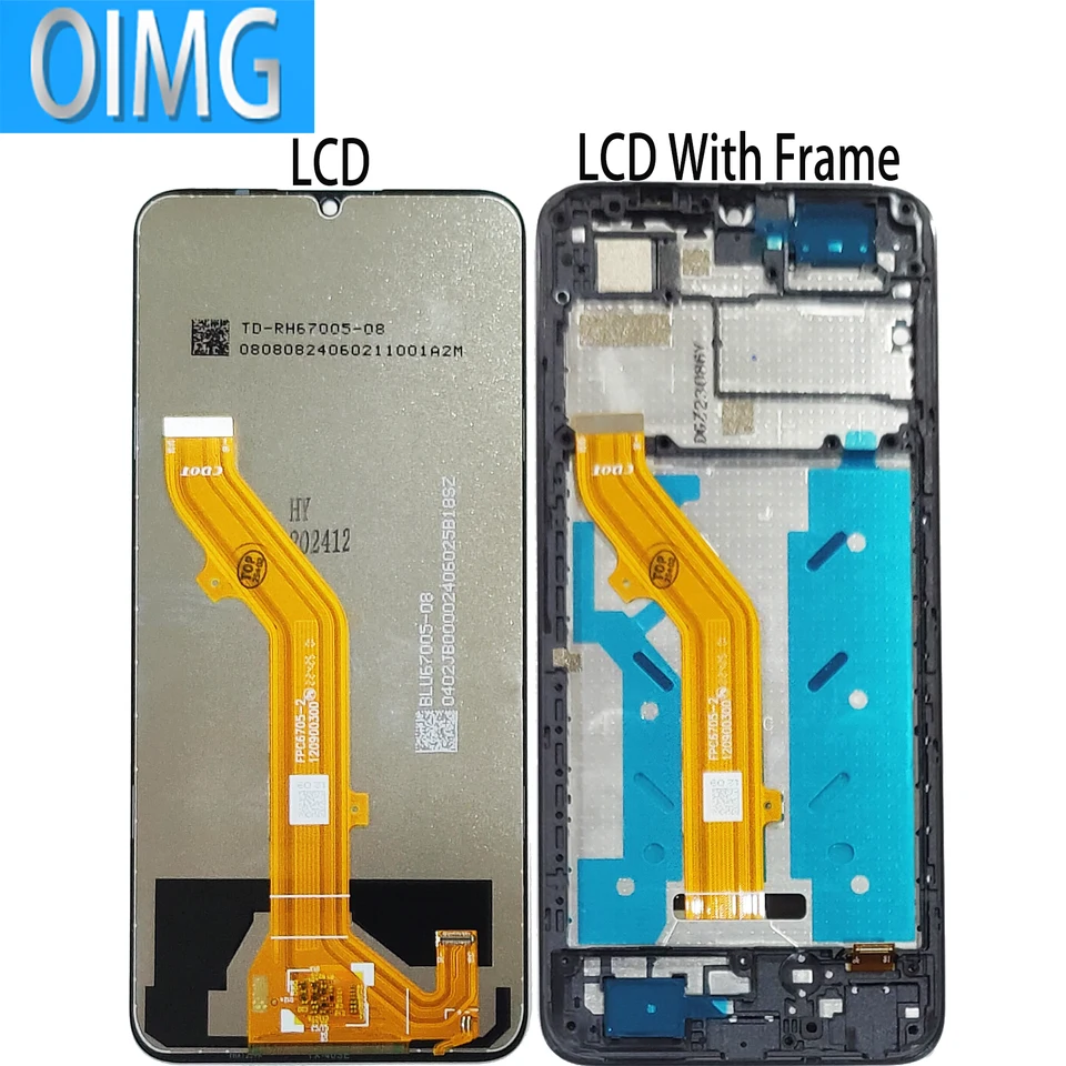 6.75" para TCL 40 SE LCD Display Con Marco Touch Screen T610K Panel Digitizer Repuestos 4