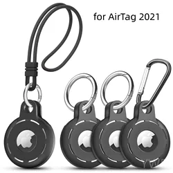 4 Pack Silicone Case for AirTag Holder Soft Silicone Air Tags case  AirTag Keychain Accessory Easy to Attach to Keys Pet Collars