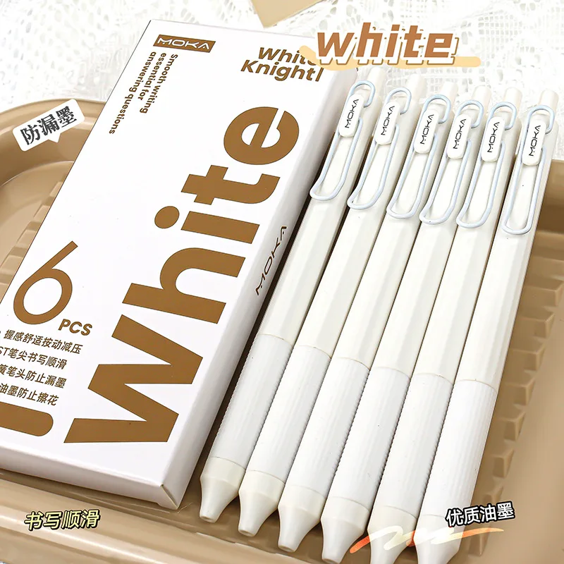 6-teiliges Einziehbares Gelstift-Set, Glatt Schreibend, 0,5mm Feine Spitze, Fleckenfrei, Schnelltrocknende Tinte, Tragbare ST-Stifte als Geschenk – Detail 6