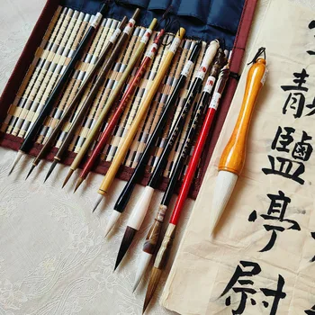 중국 붓 붓글씨 수채화 펜 필기 세트, 잉크 수미 드로잉 학용품, 대나무 연습, 11 개