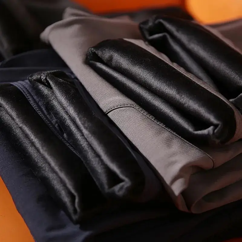 Thiened Fce Outdoor Leisure Pants for Men Windproof Warm Cosite Double Layered New Winter Sle Straight Leg Trousers