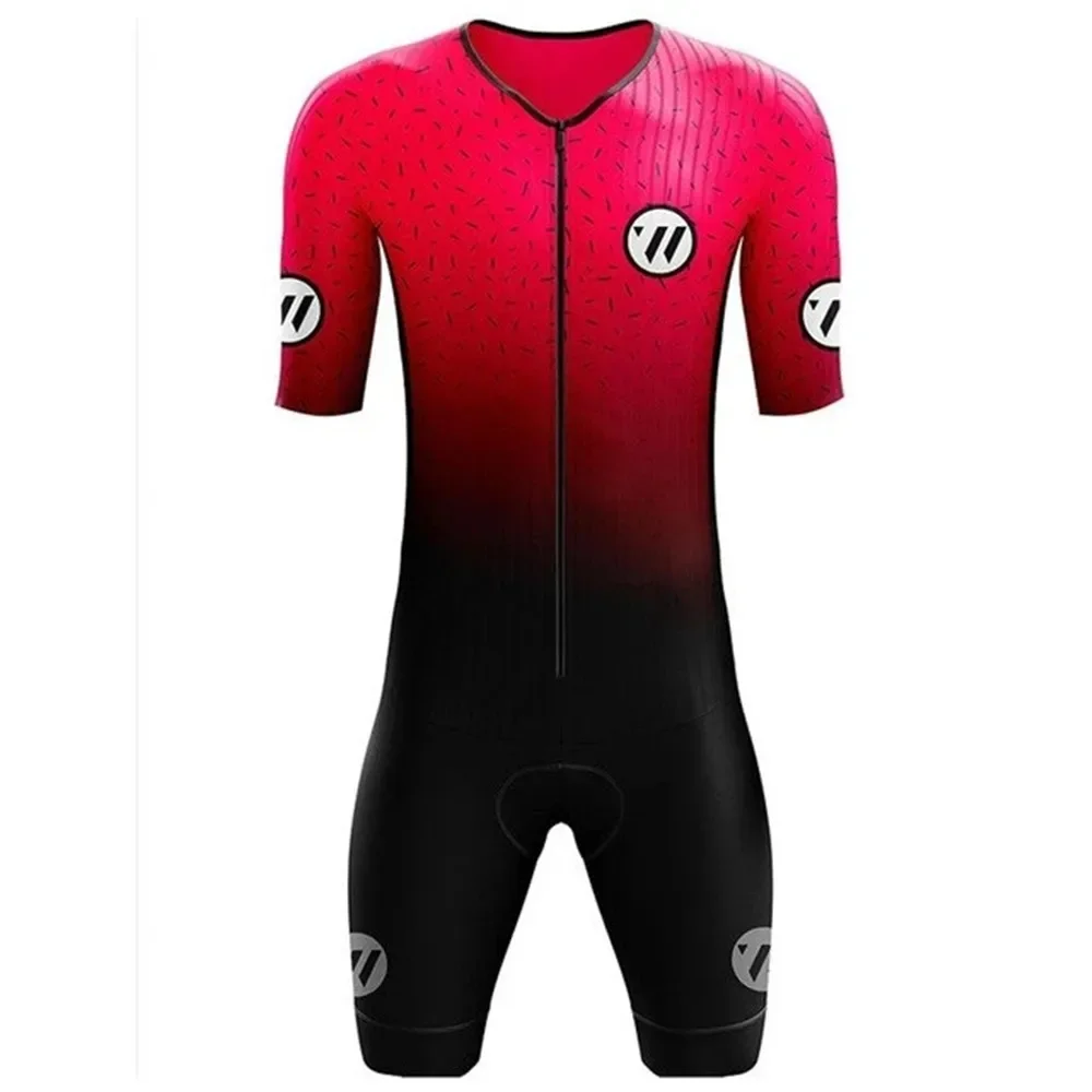 Men\'s Elite Sleeved Triathlon Suit Short Sleeve Trisuit Speedsuit Skinsuit Swim-bike-run Ciclismo Maillot Jumpsuit 2xs-4xl Size