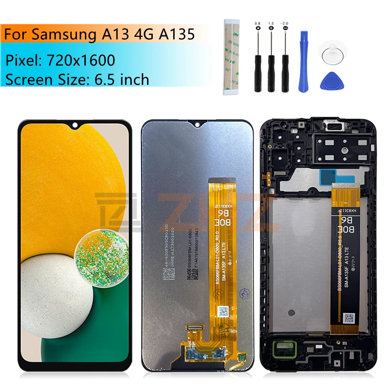 For Samsung Galaxy A13 4g A135 LCD Disaplay Touch Screen Digitizer Assembly Replacement For Samsung A135 LCD With Touch 6.55