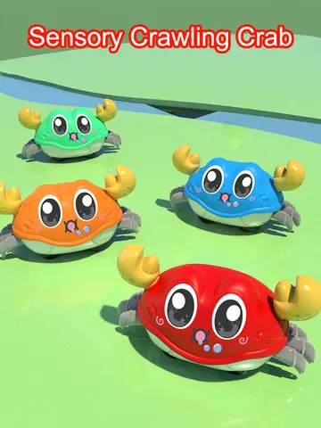 Double Force Walking Crawling Crab Tummy Time Baby Sensory Toys Infant Learning Crawl Development Babies Interactive Walking