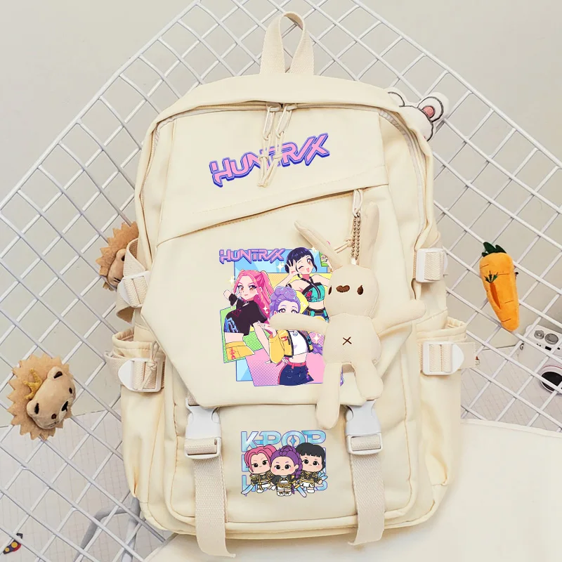 KPop Demon Hunters Anime Rugzak Grote Capaciteit Waterafstotende Studenten Mode Rugzakken Leuke Cartoon Print Boekenpakket Cadeau