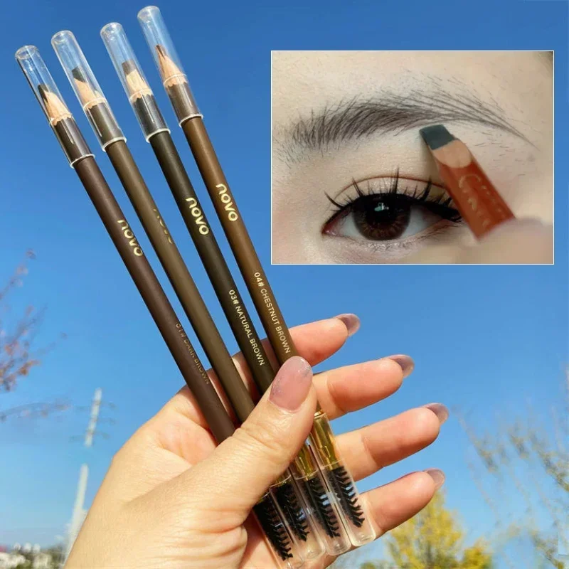 Waterproof Eyebrow Pen with Brushes Matte Natural Lasting Non-caking Eyebrow Pencil Outlining Wild Brow Korean Makeup Cosmetics