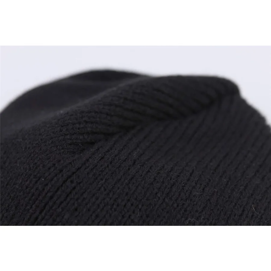 Connectyle Herren-Strickmütze für den Winter mit Ohrenklappen, mit Fleece gefütterte Mütze, warme gestrickte Totenkopfmütze, Beanies, Uhrenmütze