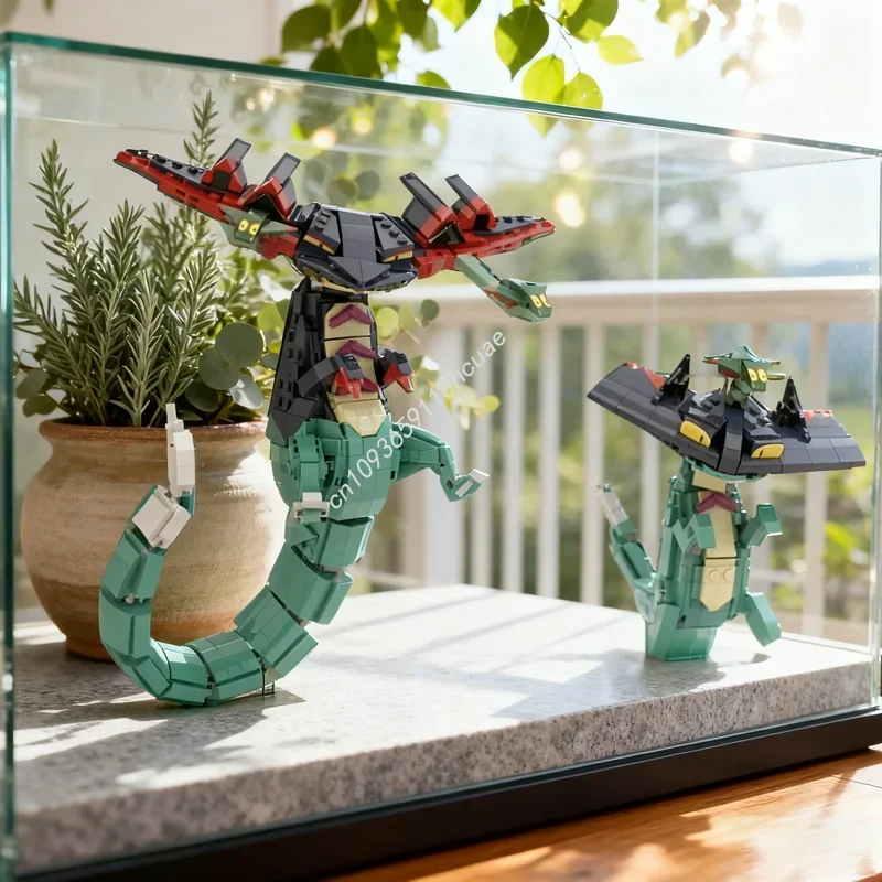 

978pcs MOC Dragapult Evolution Line Gamesed Model Building Blocks Construction Festivals Gifts Assemble Toys DIY Idea Education