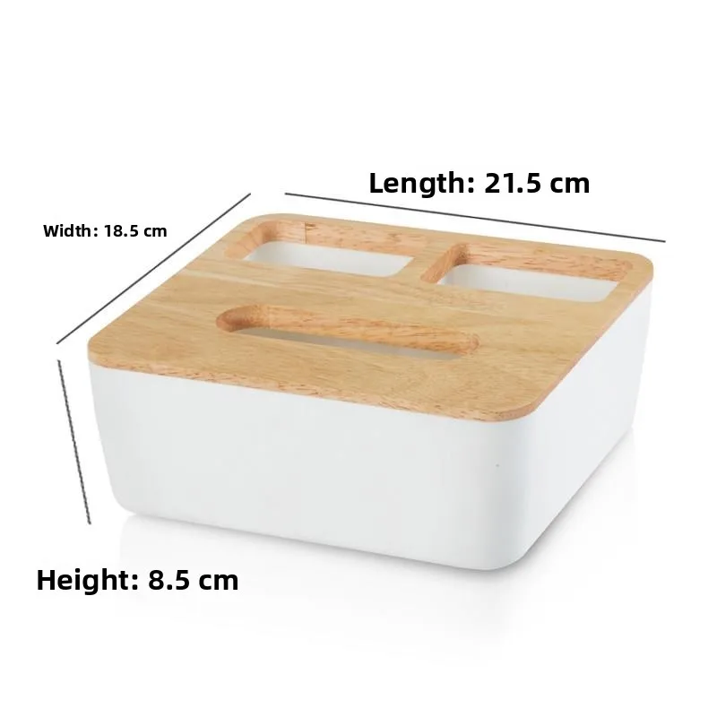 

Деревянная коробка для салфеток, простой органайзер для гостиной, многофункциональный ящик для хранения, держатель для бумажных полотенец, настольный органайзер