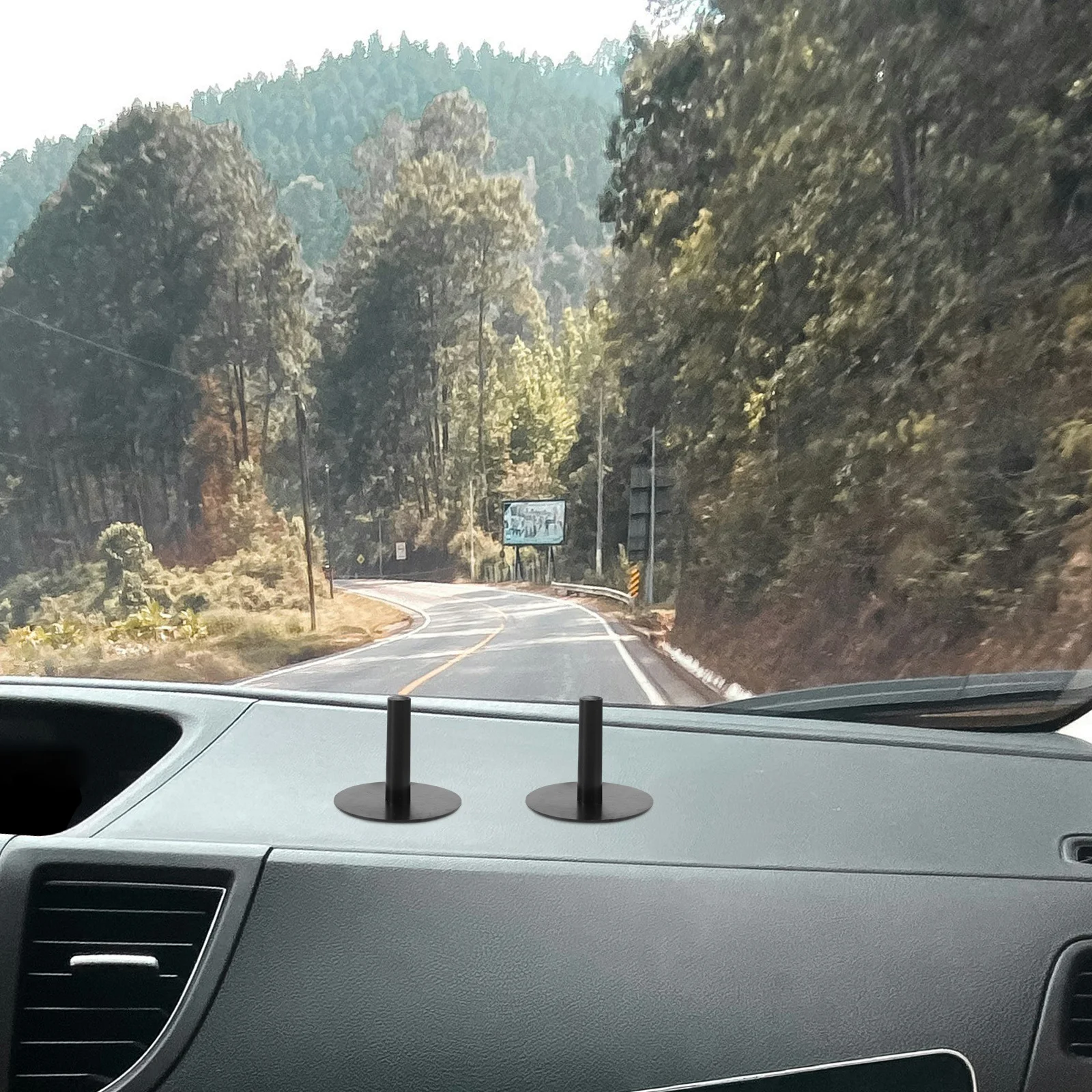 

30Sets Rubber Ducks Fixed Mount Holder Black Double-Sided Adhesive Base for Car Dashboard Display Accessories Stable Anti-Slip