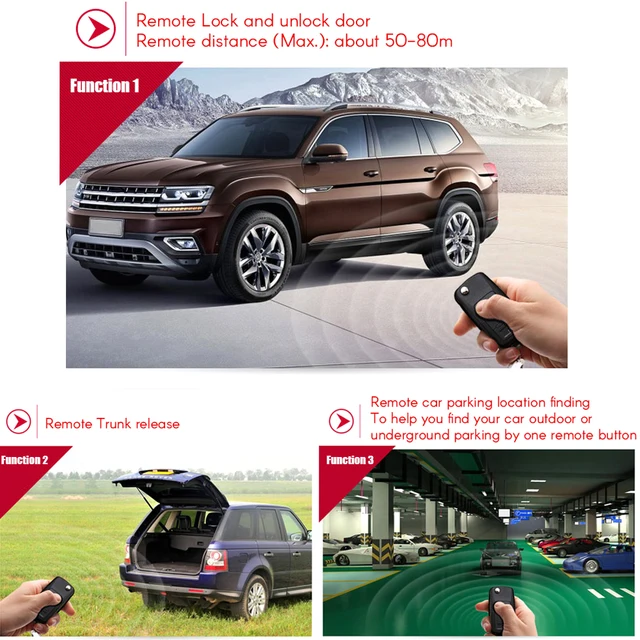 Universal Car Door Lock Trunk Release Keyless Entry System Central Locking Kit With Remote Control 3 Universal Car Door Lock Trunk Release Keyless Entry System Central Locking Kit With Remote Control 3
