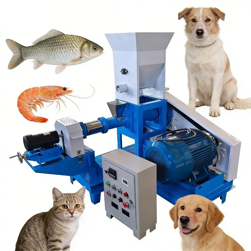

Floating Fish Feed Pellet Machine fish Tilapia Shrimp Feed Extruder for Fish ponds Dog Feed Pellet Machine