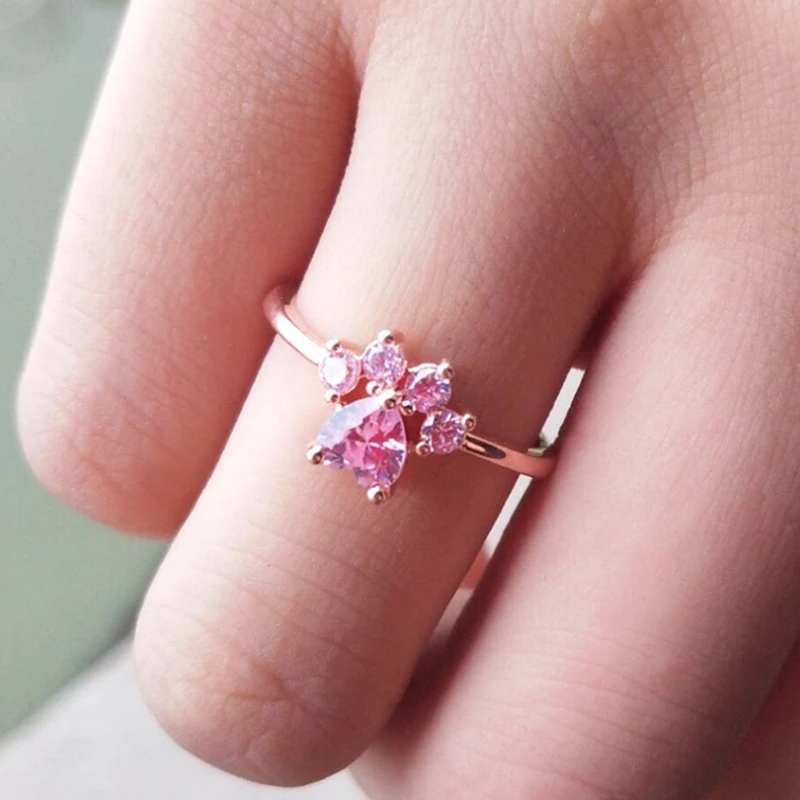 女性のためのcatチェーンリング、電気メッキ、かわいい漫画の開口部、環境に優しい