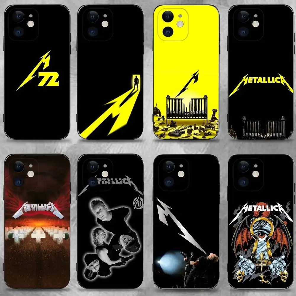 

72 S-seasons M-metallica Phone Case For iPhone 16,15,14,13,12,11 Plus,Pro Max,XS,X,XR,SE,Mini,8,7,Soft Silicone Black Cover