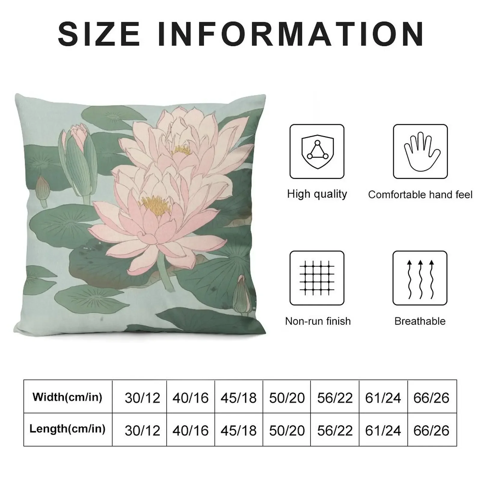 Water lily woodcut Throw Pillow Pillow Cover Rectangular Cushion Cover Decorative Cushions For Luxury Sofa pillow