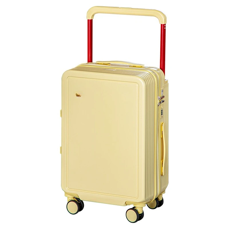 

Wide tie rod suitcase female student high value large capacity 20 inch boarding case password