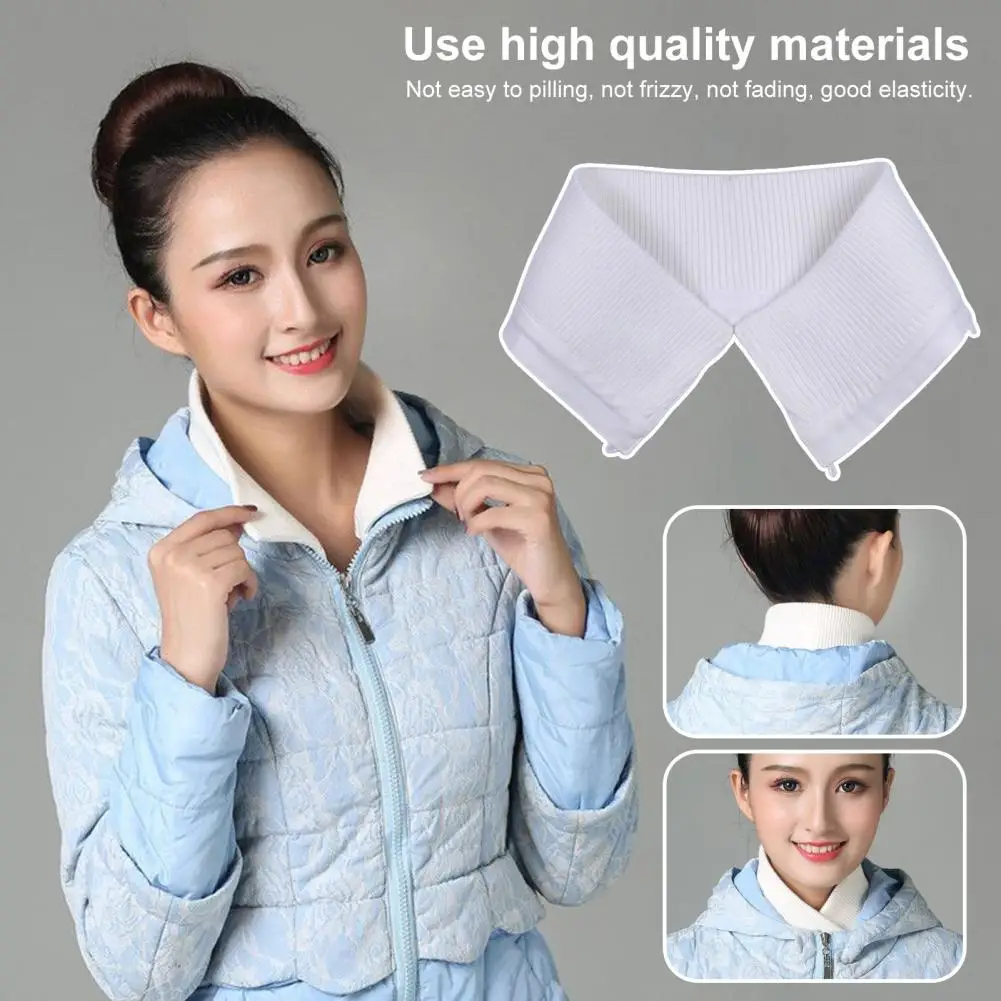 

54cm Fake Collar Protection Against Dirt Stains Detachable Shirt Collar Casual Style False Detachable Down Jacket Fake Collar