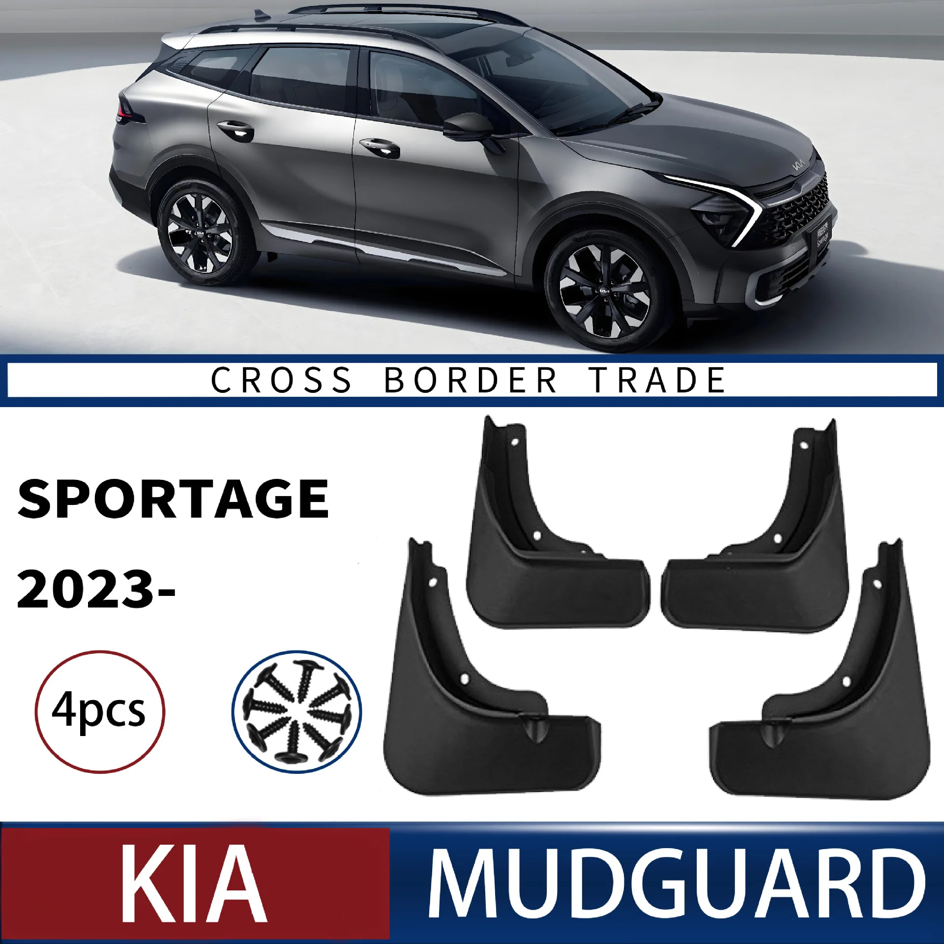 

FOR Kia Sportage 2023-2024 Car Molded Mud Flaps Splash Guards Mudguards Front Rear Styling Front Rear Car Accessories