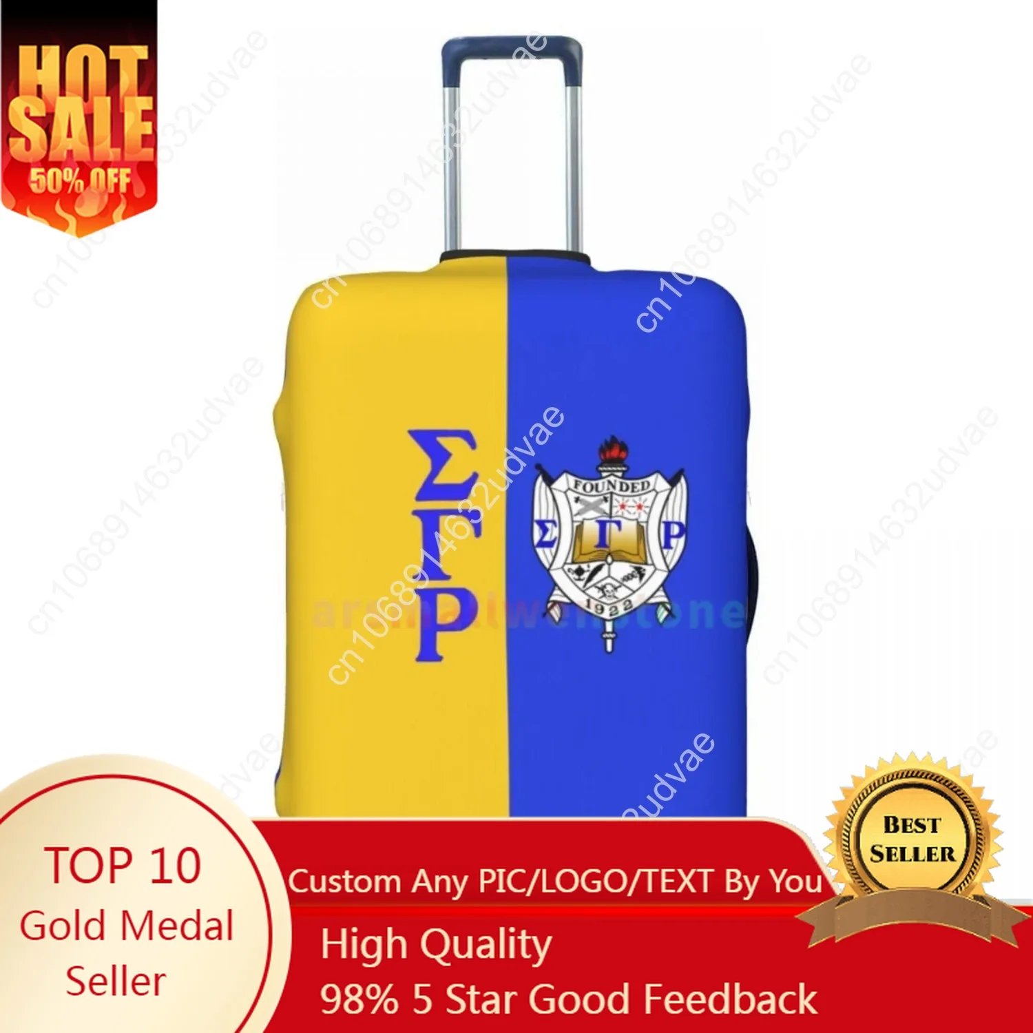 

Sigma Gamma Rho 1922 Tote Luggage Cover Suitcase Protector Thicken Elasticity Dust Covered Anti-scratch Protective Case 18-32