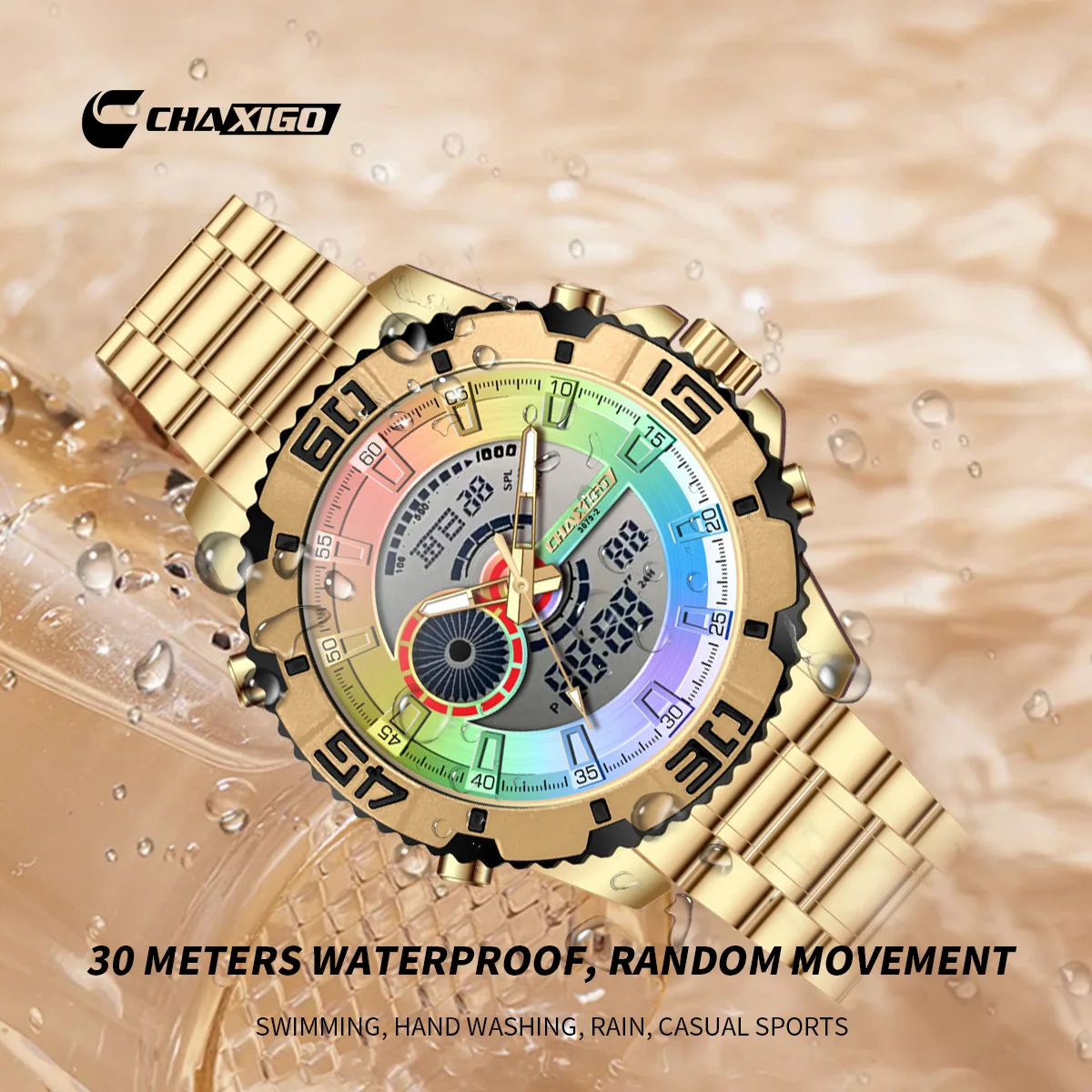 Multifunctional automatic men's watch luminous quartz watch