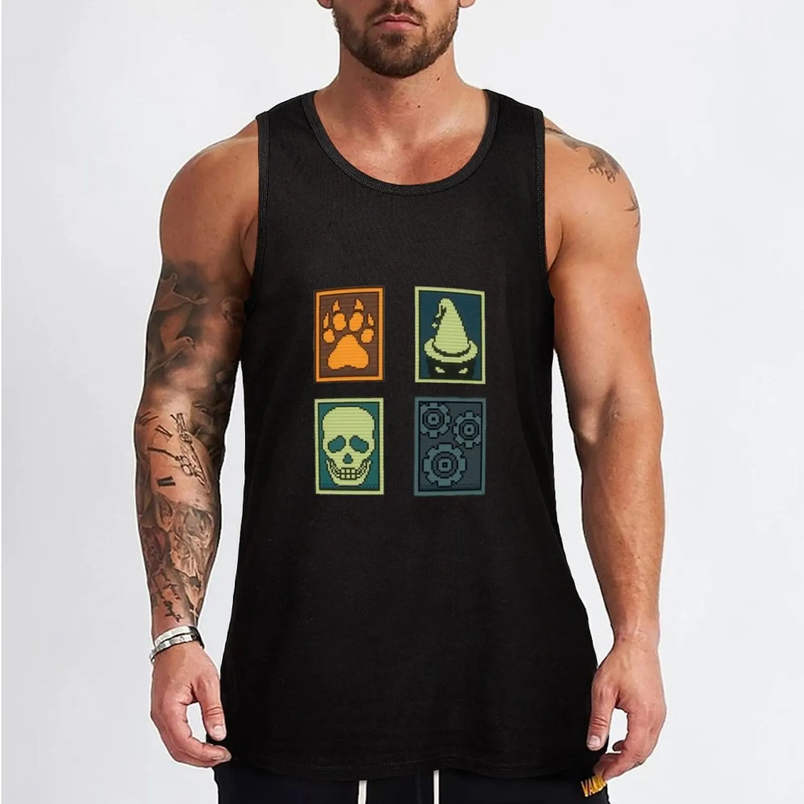 Inscryption Psychological Horror Card Categories Game Halloween Scary Spooky Dark Escape-room Puzzles Tank Top