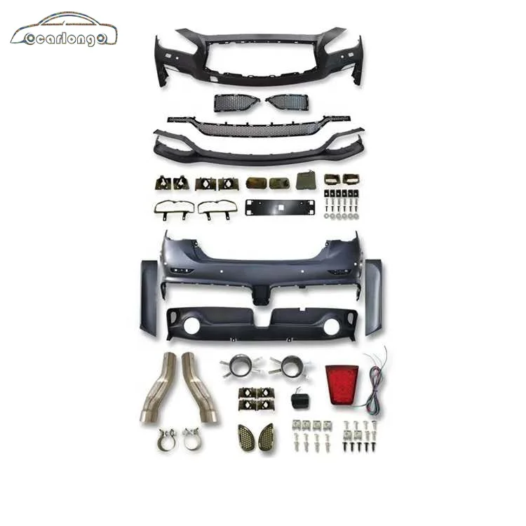 

High Quality Infiniti Body Kit for Q50 Q50L 2014-2018 Upgrade Eau Style Front Bumper Rear Bumper Car Bumpers Norsen
