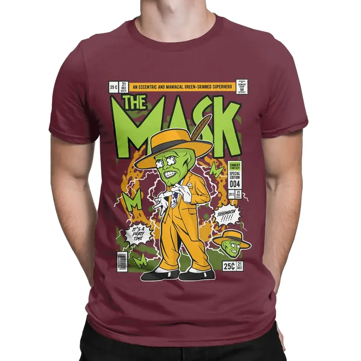 Vintage Movie USA Jim Carrey Tee Shirt Short Sleeve T-Shirts 100% Cotton Gift Idea Clothes The Mask Comedy Men Women T Shirt - view 3