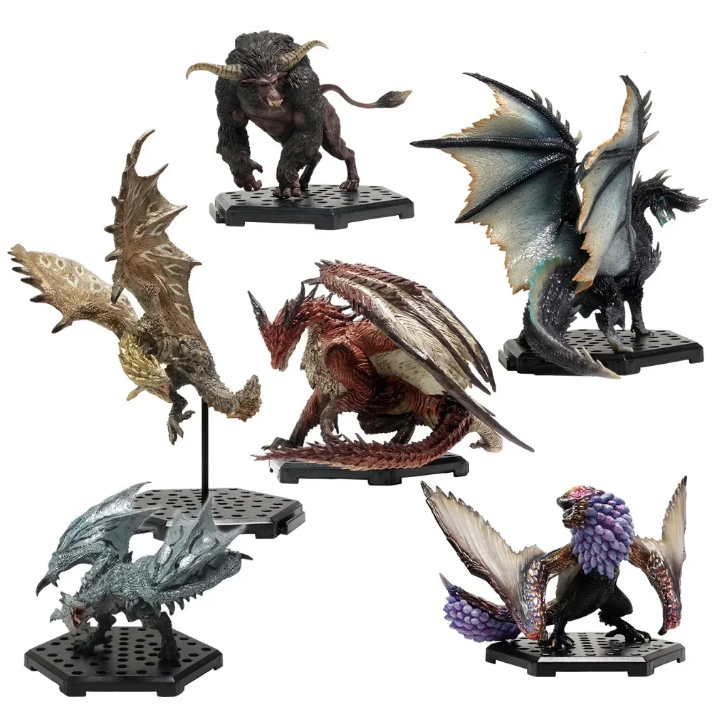 Genuine Scale Model Monster Hunter Rise of Dawn Series Brilliant Black Dragon Safi'jiiva Action Figure Toys