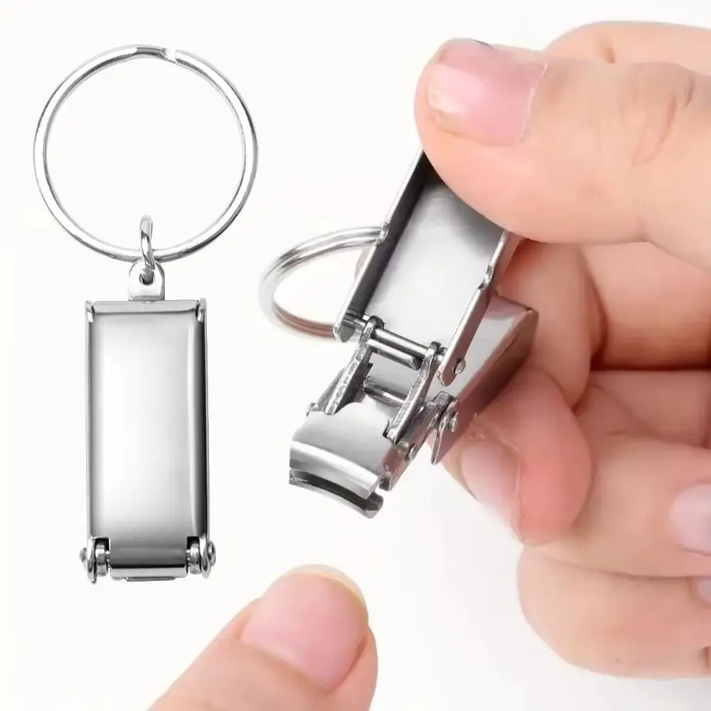Durable Stainless Steel Mini Nail Clippers Exquisite Key Accessories Folding Nail Clippers Portable Manicure Tools