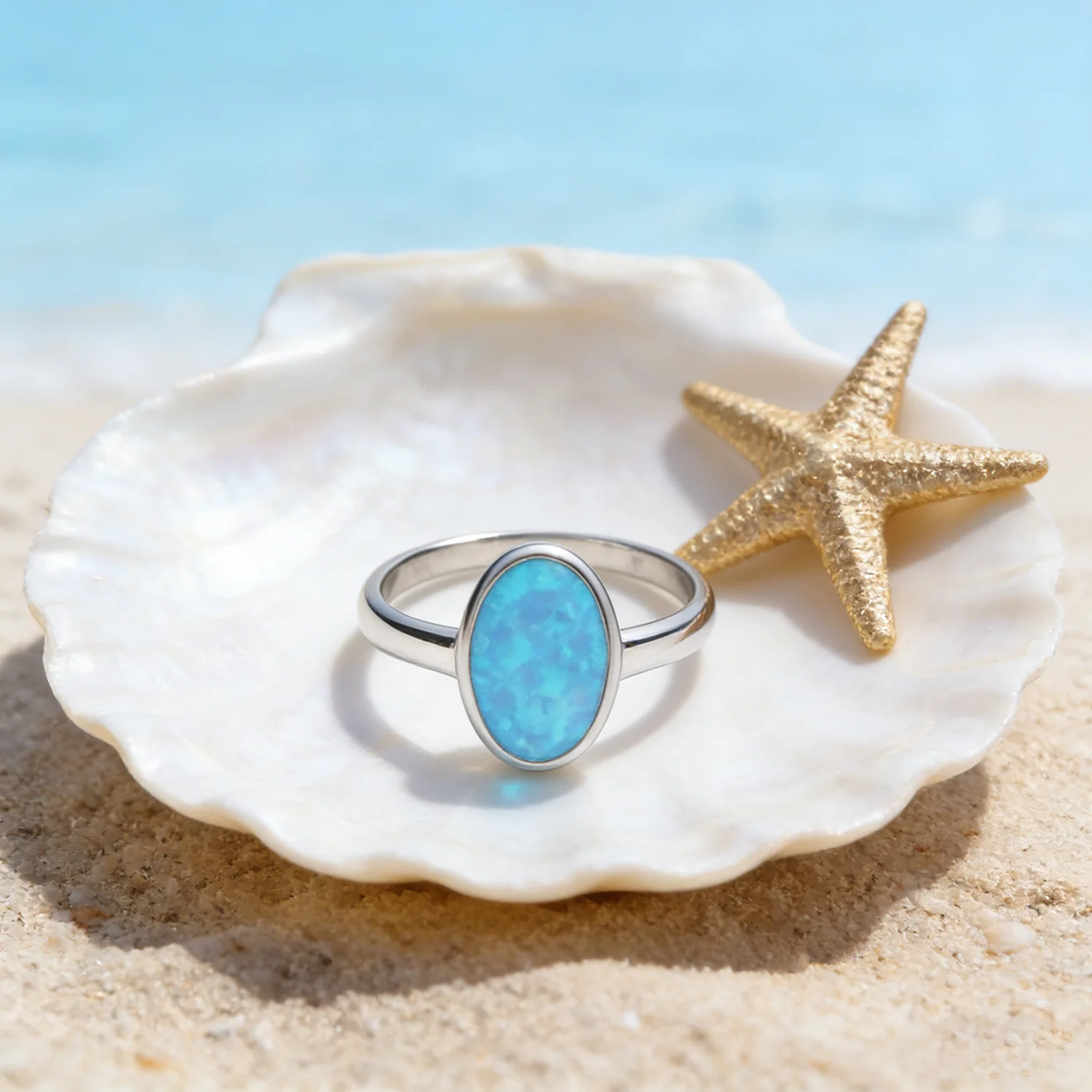 Concise Style Precious Fire Opal Rings For Women Engagement Finger Ring Gift for Lovers\'  Jewelry Rainbow Gemstone Ring