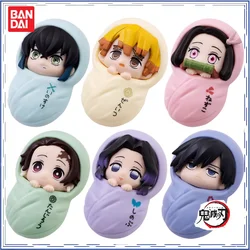 BANDAI Capsule Toys Demon Slayer Anime figure Doll Tanjirou Nezuko Sleeping series figure anime Brand new genuine In shelf