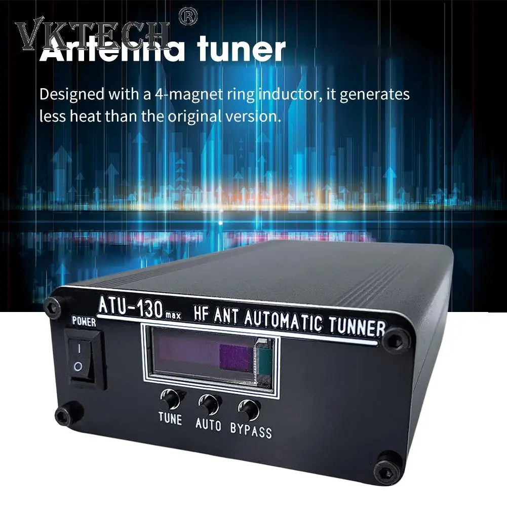 ATU-130 MAX 1.8-50MHzAntenna Tuner Box Automatic Shortwave HF Antenna Tuner  200W Update Version of ATU-100 ATU100