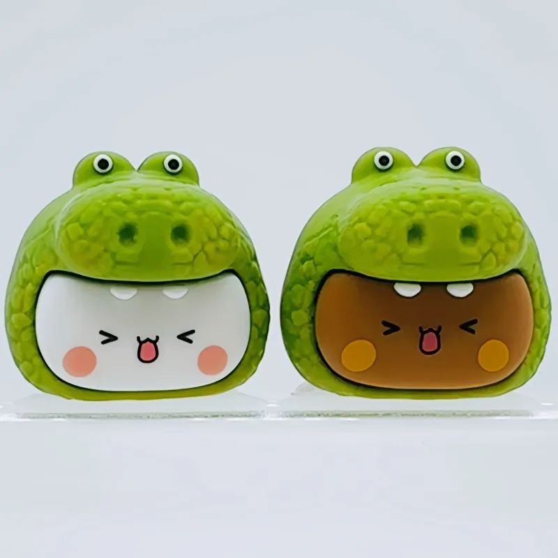 Cute Bubu and Dudu Decorative Vehicles Kawaii Panda Bear Figurine Action Toy Collection Ornaments for Fans Friends Gift