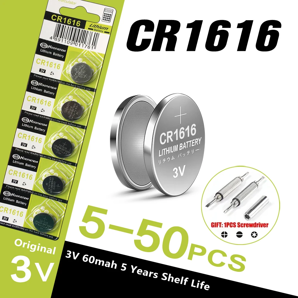 جديد 3 فولت 60 مللي أمبير CR1616 بطارية زر عالية الجودة CR 1616 DL1616 BR1616 5021LC LM1616 ساعة سيارة التحكم عن بعد بطارية ليثيوم #1