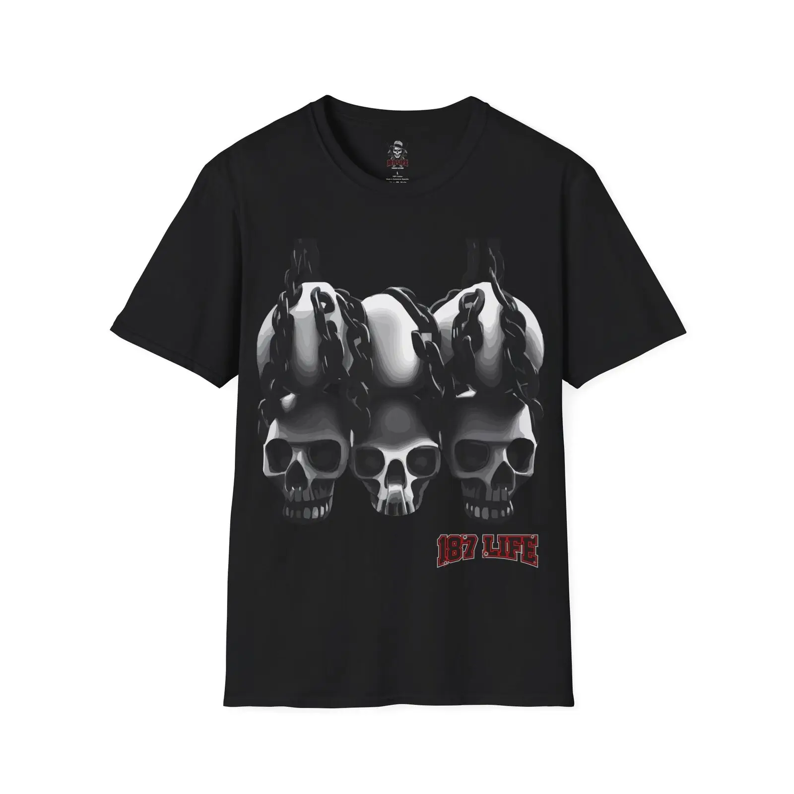 

187 LIFE 3 skulls hanging Softstyle T-Shirt