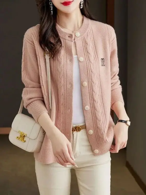 

Мягкий длинный вязаный открытый кардиган све, женский свободный однотонный вязаный верхняя одежда, осенне-зимний модный повседневный универсальный свитер