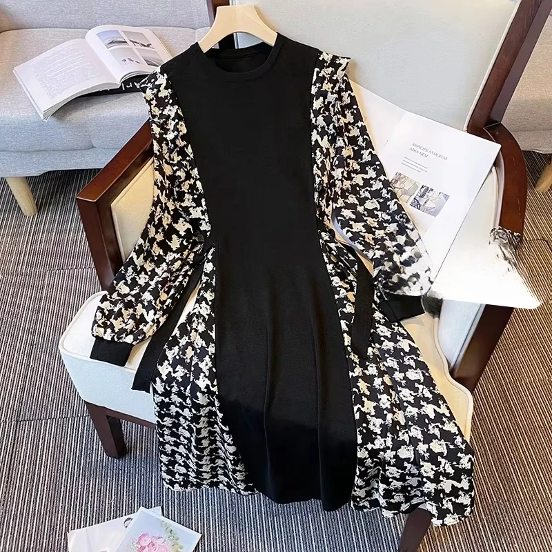 

lace up dresses women long sleeve knitted dresses