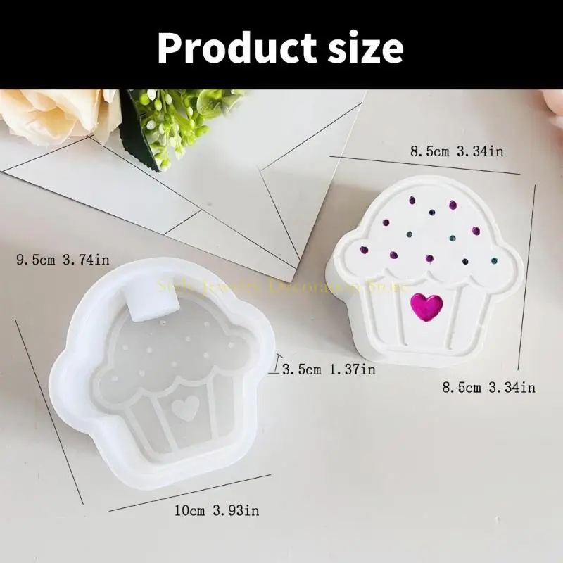 

D46E Reusable Silicone Mold For Heart Cup cake Holders Designed For DIY Enthusiasts And Decors Lovers