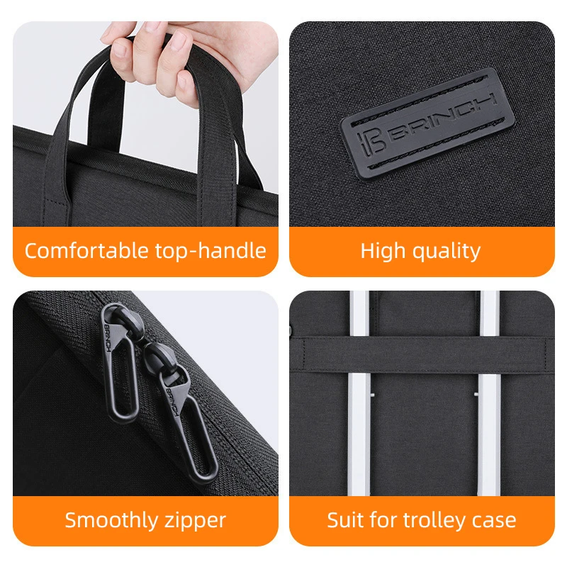 حقيبة كمبيوتر محمول مقاس 17 بوصة، حقائب كمبيوتر محمول لجهاز MacBook Air Pro Notebook Sleeve PackTravel Business Briefcase Handbag