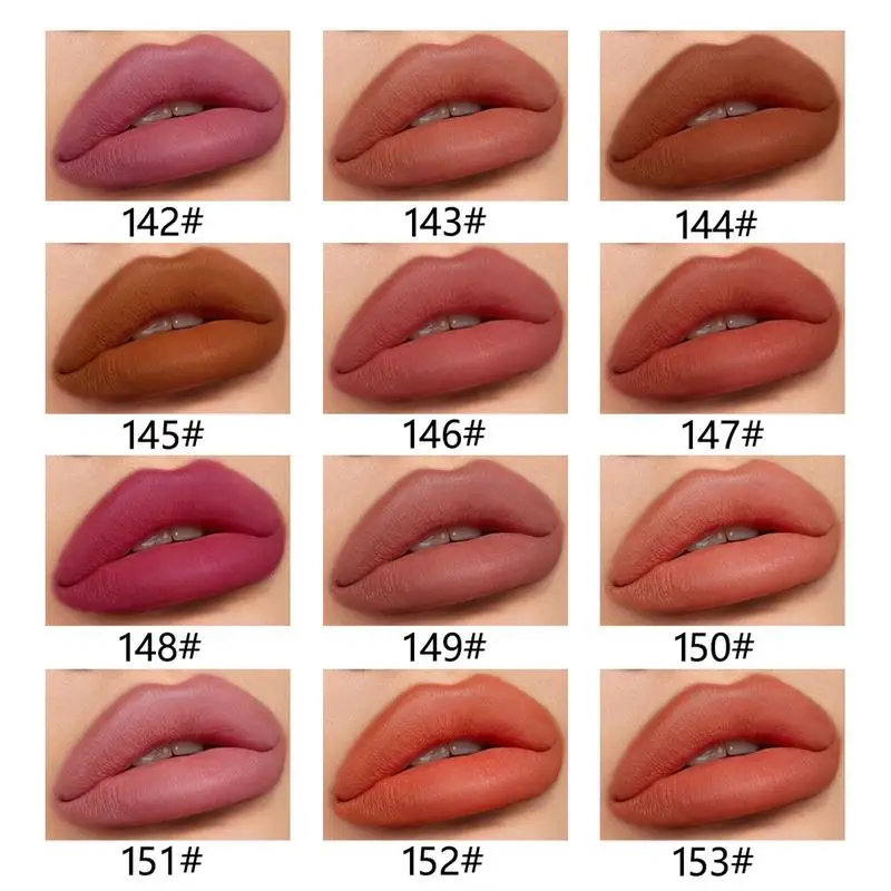 12pcs Matte Lip Liner ดินสอ Red Contour Tint Labial แต่งหน้า Nude สีน้ําตาล Lip Liner ดินสอ Matte Lip แต่งหน้าดินสอ Nude Lip GLOSS