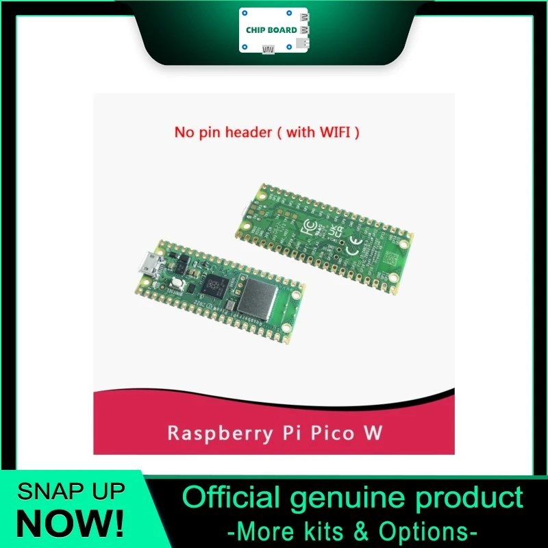 Raspberry Pi Pico / Pico 2 Wireless Board, Pico H Pin Header, MicroPython & C++ Programming MCU Kit