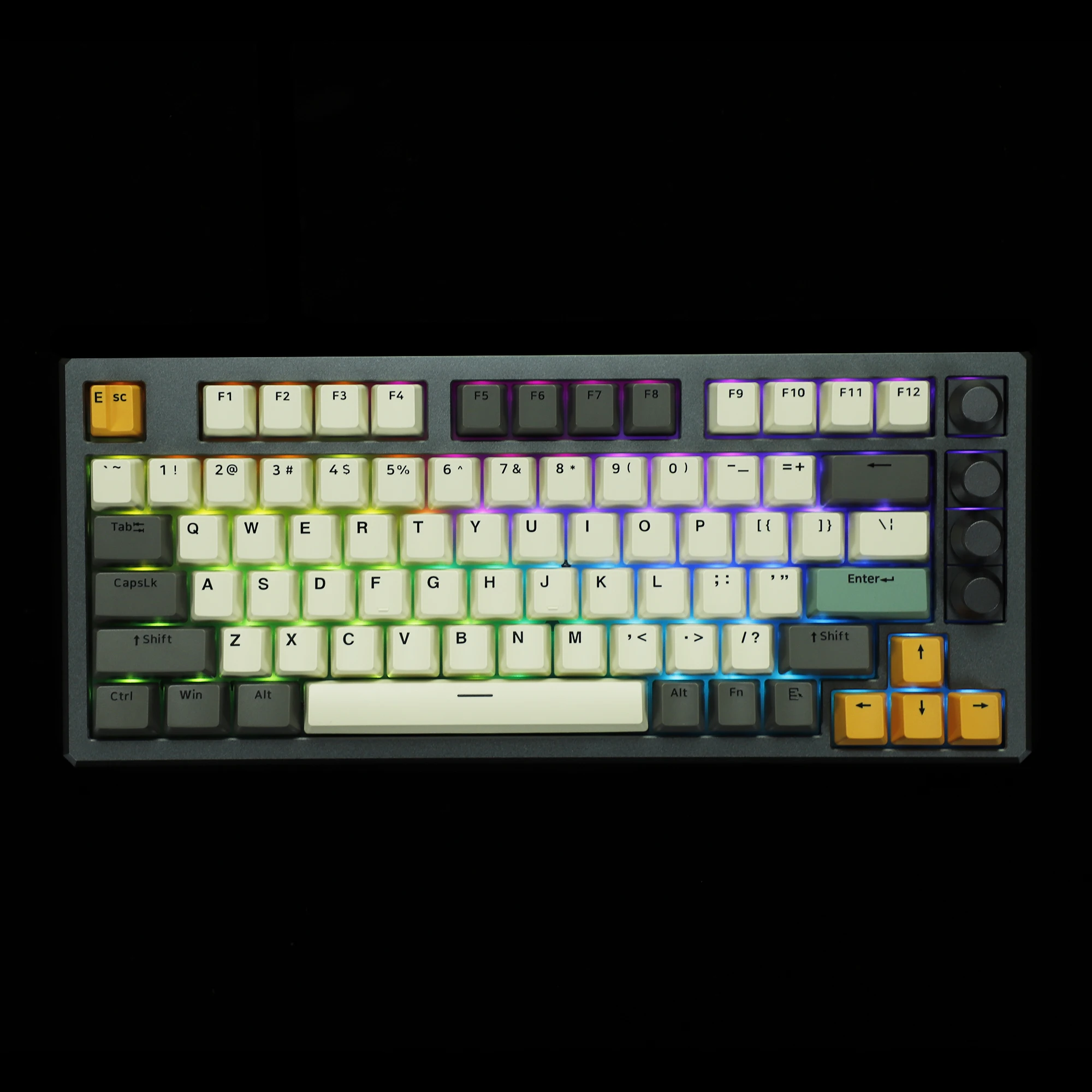 4 Knobs Aluminum GK75 Triple-Mode Gasket RGB Hot Swappable Macro Programmable Bluetooth Wired 2.4G Mechanical Keyboard