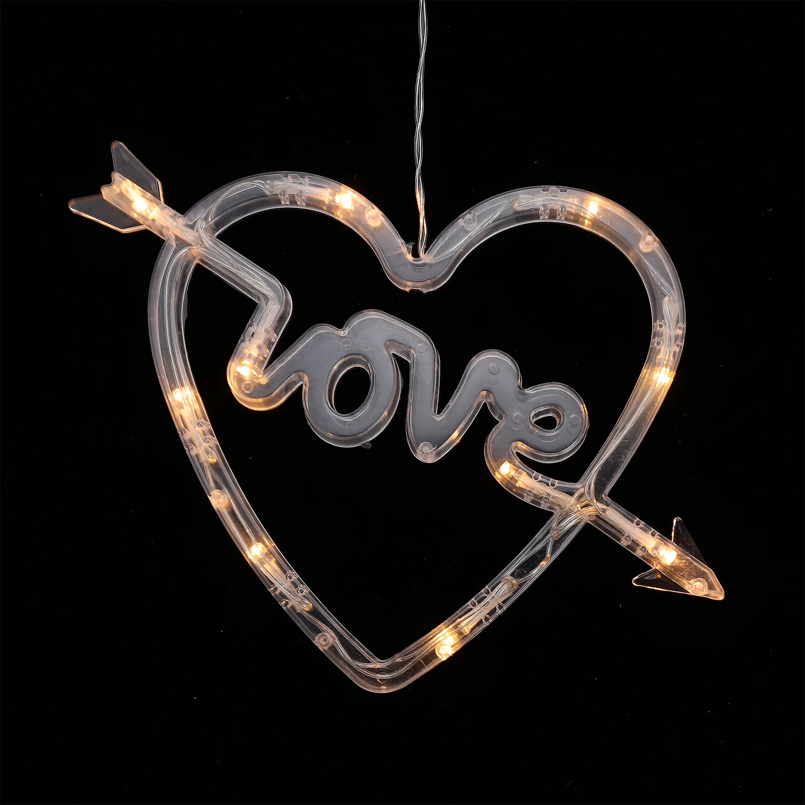 

Suction Cup Shaped LED Hanging Window Valentine Festival Hanging Home Night Light Valentine'S Day Light Plastic