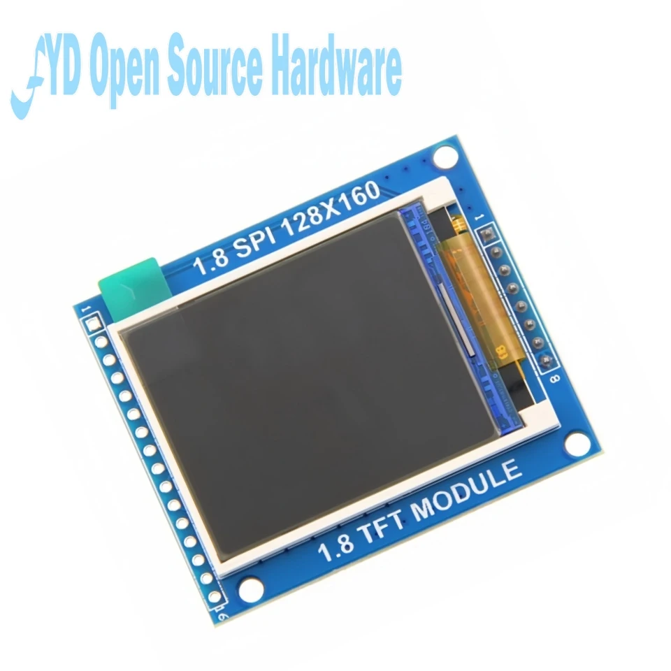 Display del modulo LCD TFT SPI seriale da 1.8 pollici 128*160 con adattatore PCB IC di alimentazione presa SD ST7735R IC driver per Arduino 51
