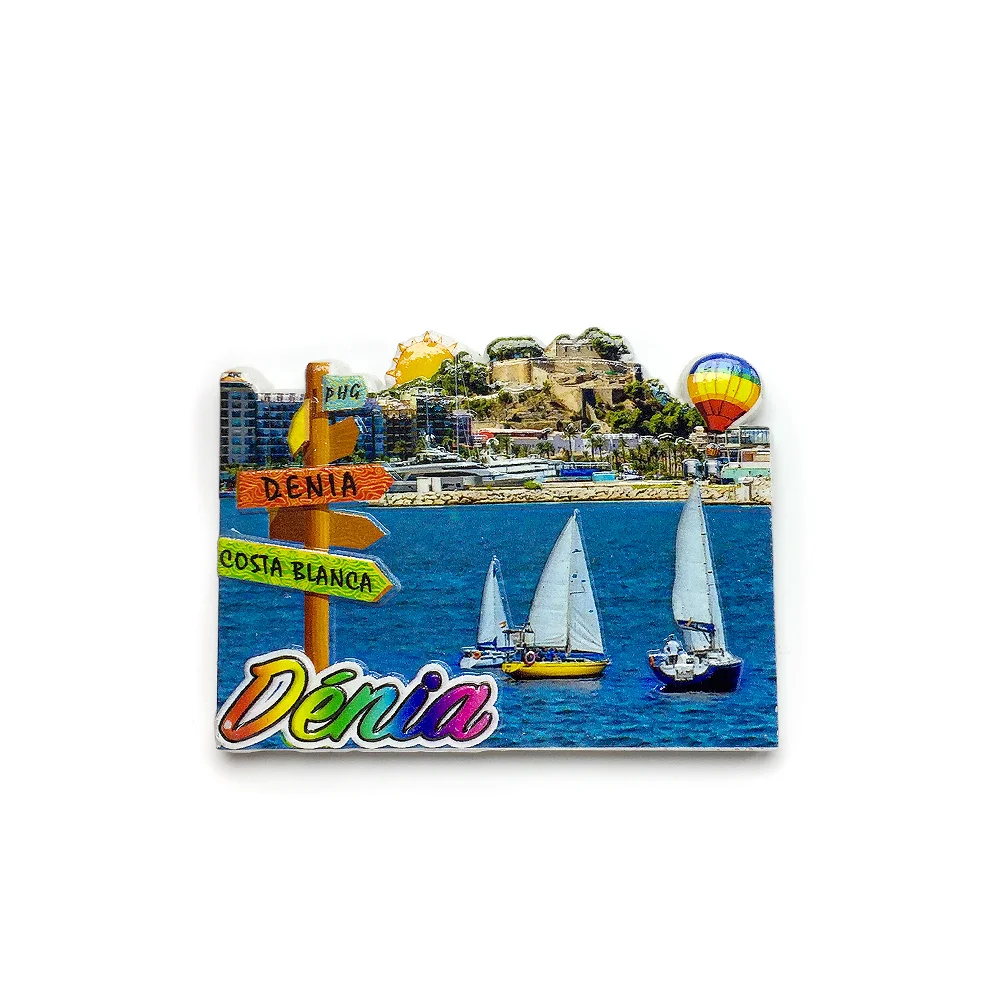 ‌DENIA Costa Blanca Scenic Resin Fridge Magnet Travel Souvenir‌